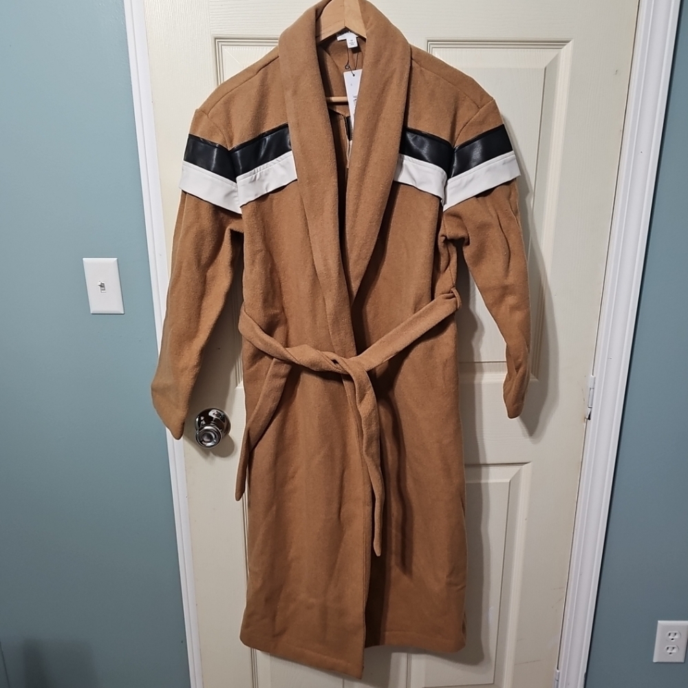 Making the Cut Season2 Ep 6 Winning Look Andrea's Wool Camel Coat XS NWT FLAWED